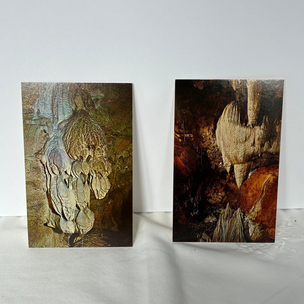 Postcard Set Mammoth Onyx Cave Kentucky Grecian Pendant & Spanish Castle Vintage